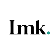 Lemack logo — Lmk. with teal dot